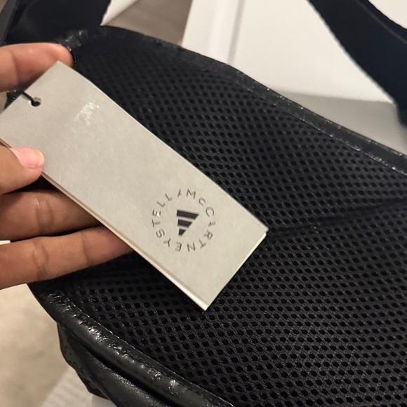 NWT ADIDAS by Stella McCartney BUMBAG SHINE crossbody bag black croc pattern OS - Picture 14 of 14